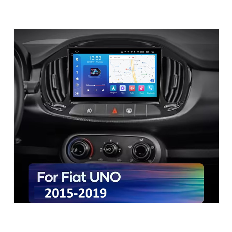 Android head unit FORS.auto FS 6 MAX for Fiat Uno (6+128Gb, 9") 2015-2019