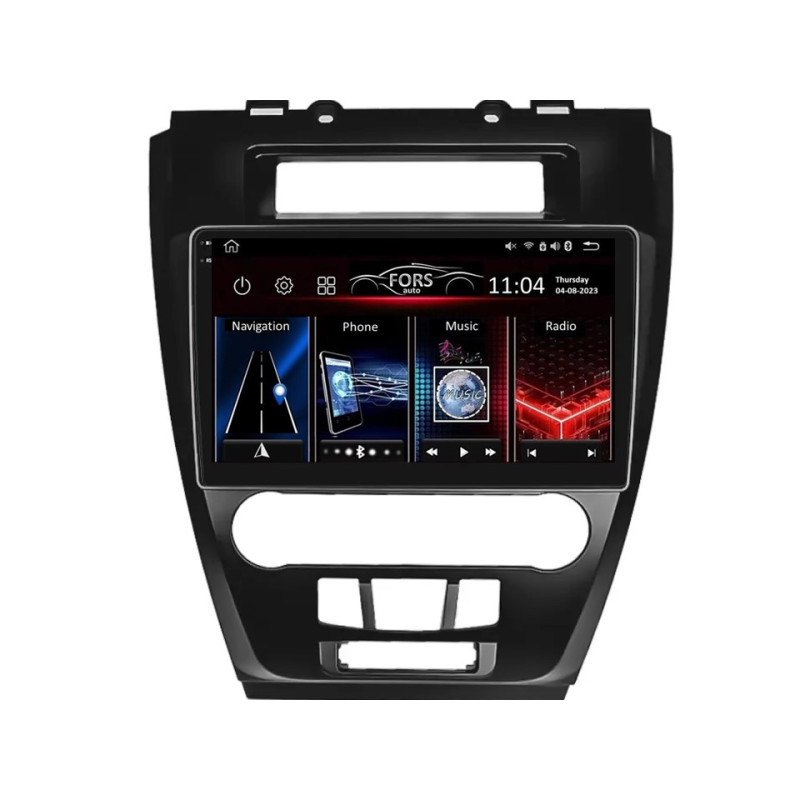 Android head unit FORS.auto FS 4 MAX Qled for Ford Fusion (4+32Gb, 10", black) 2009-2012