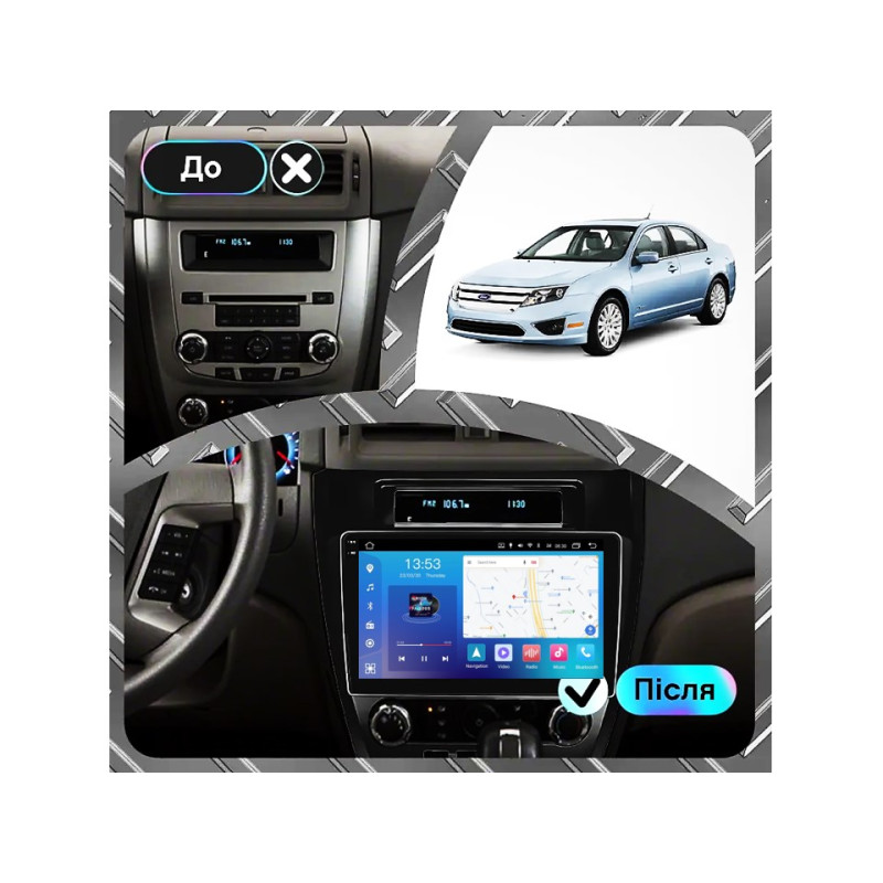 Android head unit FORS.auto FS 4 MAX Qled for Ford Fusion (4+32Gb, 10", black) 2009-2012