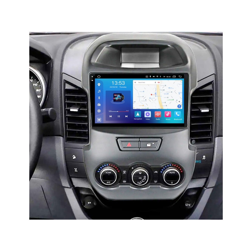 Android head unit FORS.auto FS 4 MAX for Ford Ranger (4+32Gb, 9", silver) 2011-2014