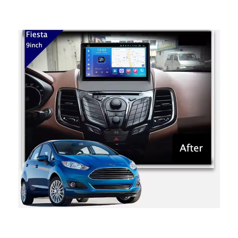 Android head unit FORS.auto FS 4 MAX Qled for Ford Fiesta (4+32Gb, 9") 2009-2014