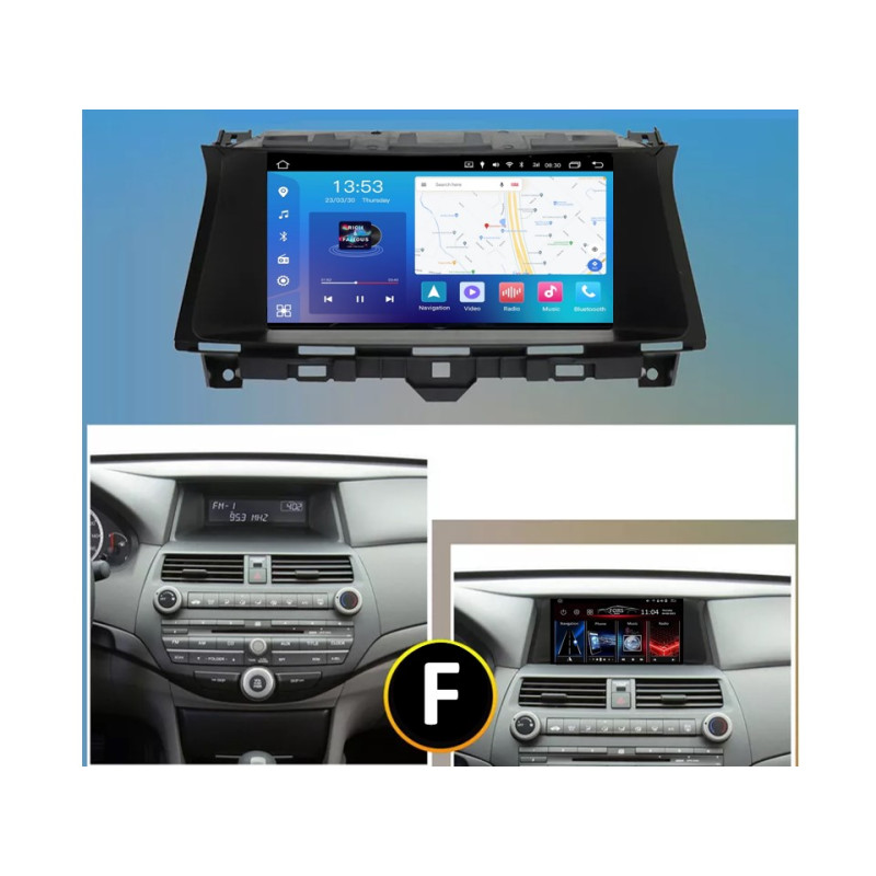 Android head unit FORS.auto FS 4 MAX Qled for Honda Accord 8 America (4+32Gb, 9", Low-end) 2008-2013