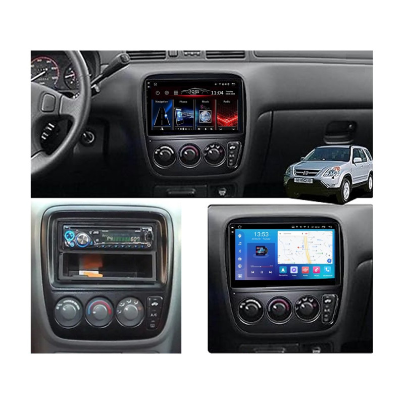 Android head unit FORS.auto FS 4 MAX for Honda CRV (4+32Gb, 9") 1995-2001