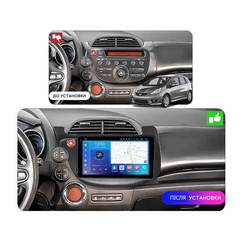 Android head unit FORS.auto FS 4 MAX for Honda Jazz (4+32Gb, 10") 2008-2013