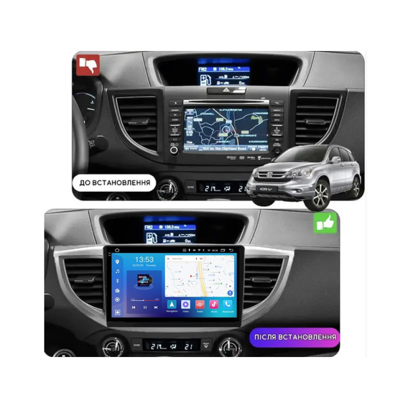 Android head unit FORS.auto FS 4 MAX for Honda CRV (4+32Gb, 10") 2012-2018