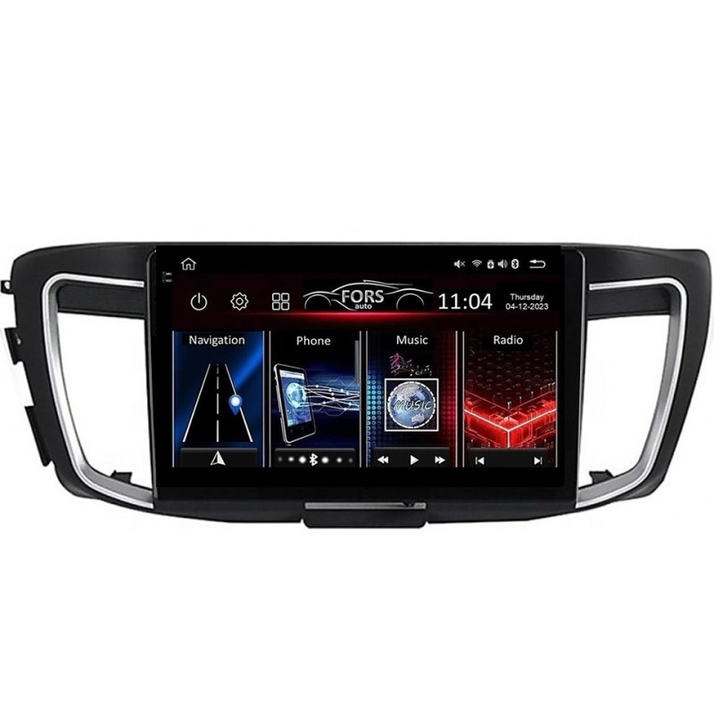 Android head unit FORS.auto FS 4 MAX Qled for Honda Accord 9 (2.0L Engine, 4+32Gb, 10") 2013-2018