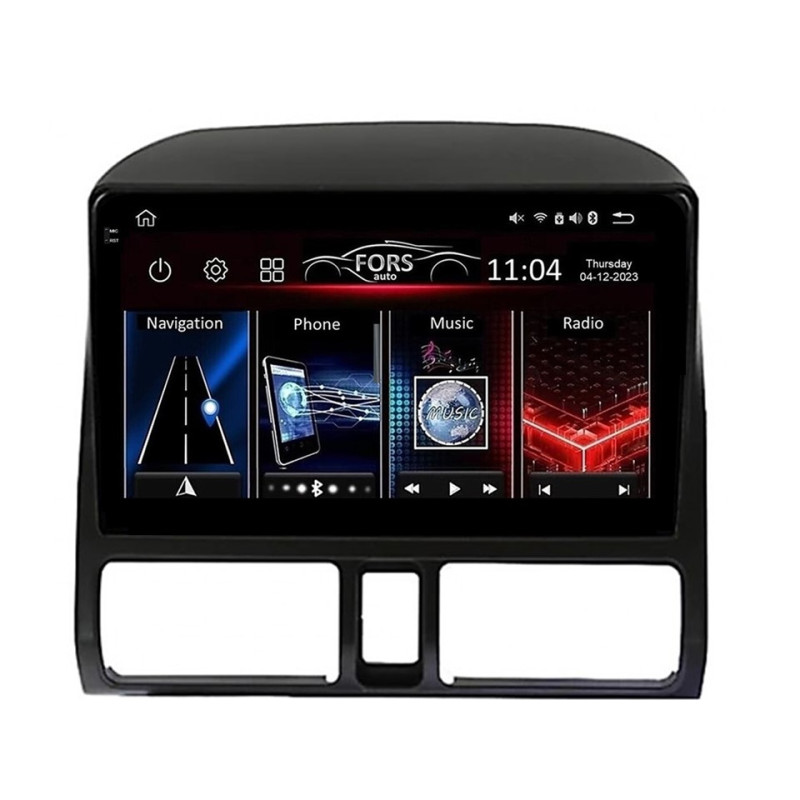Android head unit FORS.auto FS 4 MAX Qled for Honda CRV (4+32Gb, 9") 2001-2006