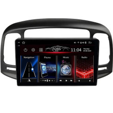 Android head unit FORS.auto FS 4 MAX Qled for Hyundai Accent 2009-2012/Verna (4+32Gb, 9", black) 2008-2011