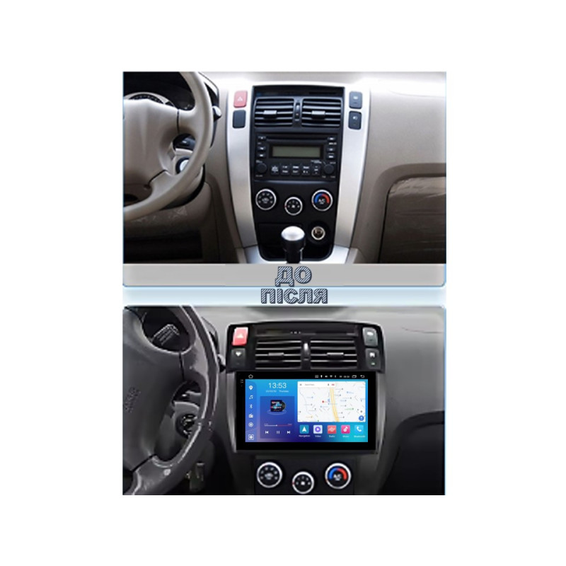 Android head unit FORS.auto FS 4 MAX for Hyundai Tucson (4+32Gb, 10", black) 2006-2014