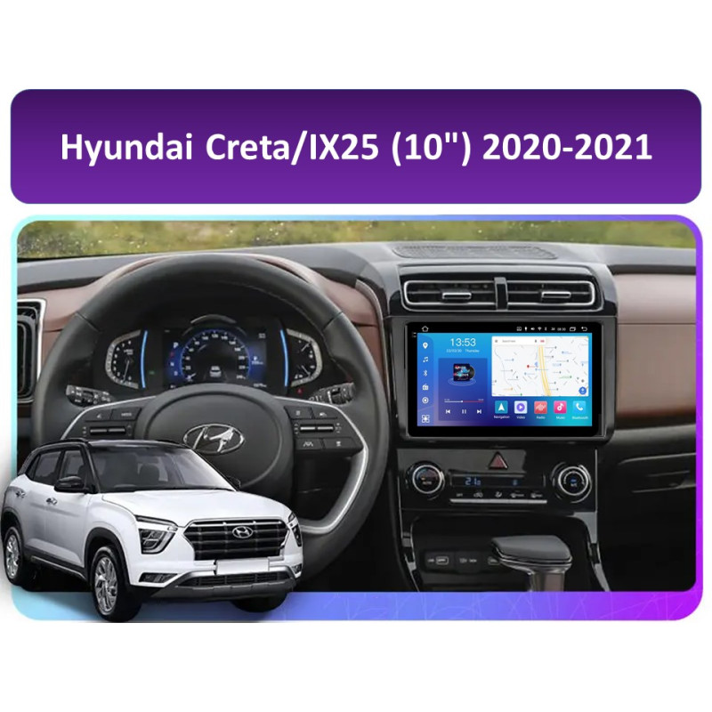 Android head unit FORS.auto FS 4 MAX Qled for Hyundai Creta/IX25 (4+32Gb, 10") 2020-2021