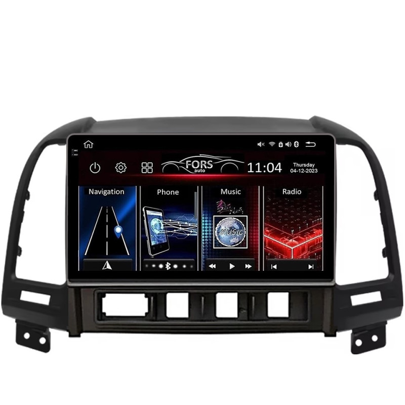 Android head unit FORS.auto FS 6 MAX for Hyundai Santa Fe (6+128Gb, 9") 2006-2012