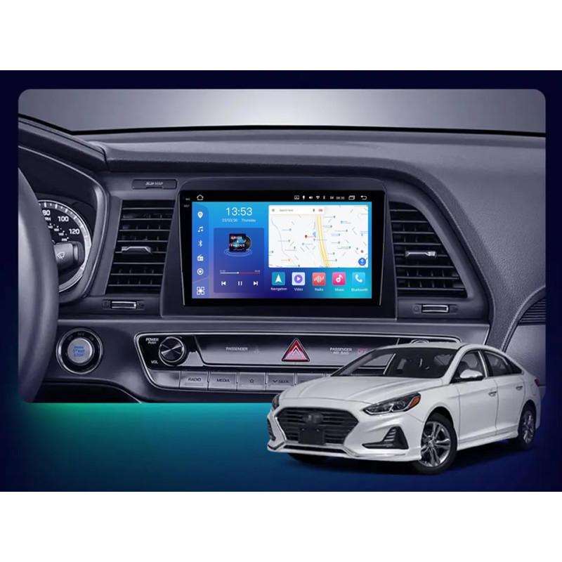 Android head unit FORS.auto FS 4 MAX for Hyundai Sonata (4+32Gb, 9") 2017-2019