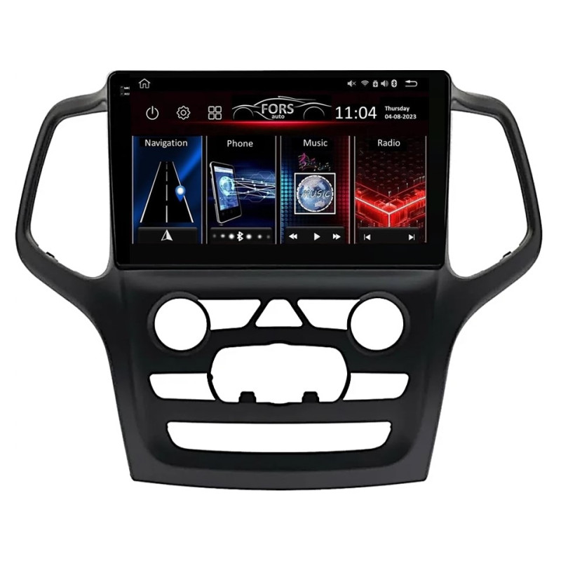 Android head unit FORS.auto FS 4 MAX Qled for Jeep Grand Cherokee (4+32Gb, 9") 2014-2017