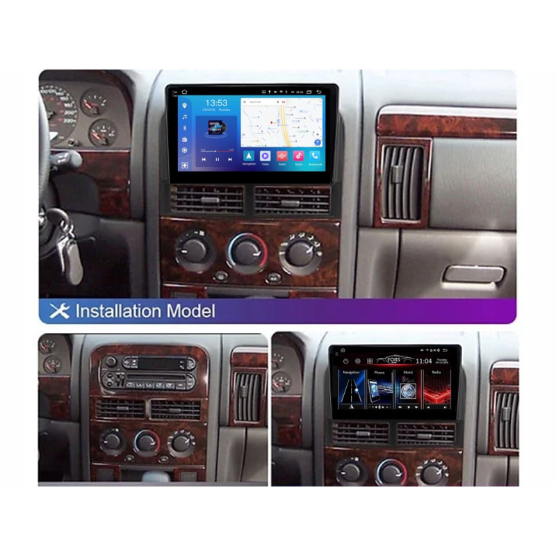 Android head unit FORS.auto FS 4 MAX for Jeep Grand Cherokee (4+32Gb, 9") 2004-2005