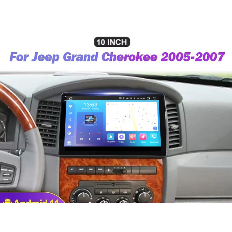 Android head unit FORS.auto FS 4 MAX for Jeep Grand Cherokee (4+32Gb, 10") 2005-2007