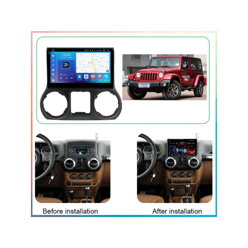 Android head unit FORS.auto FS 4 MAX QLed for Jeep Wrangler Rubicon (4+32Gb, 10") 2011-2016