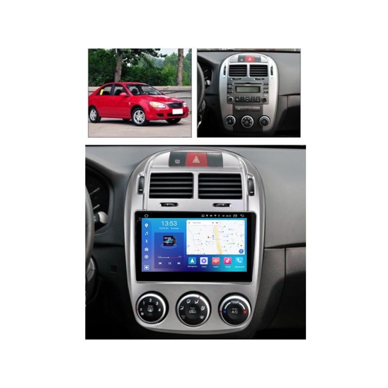 Android head unit FORS.auto FS 6 MAX for Kia Cerato (6+128Gb, 10", Manual AC) 2005-2012