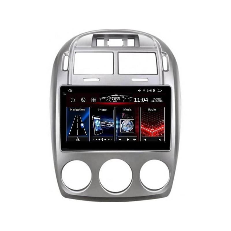 Android head unit FORS.auto FS 4 PRO for Kia Cerato (4+64Gb, 10", Manual AC) 2005-2012