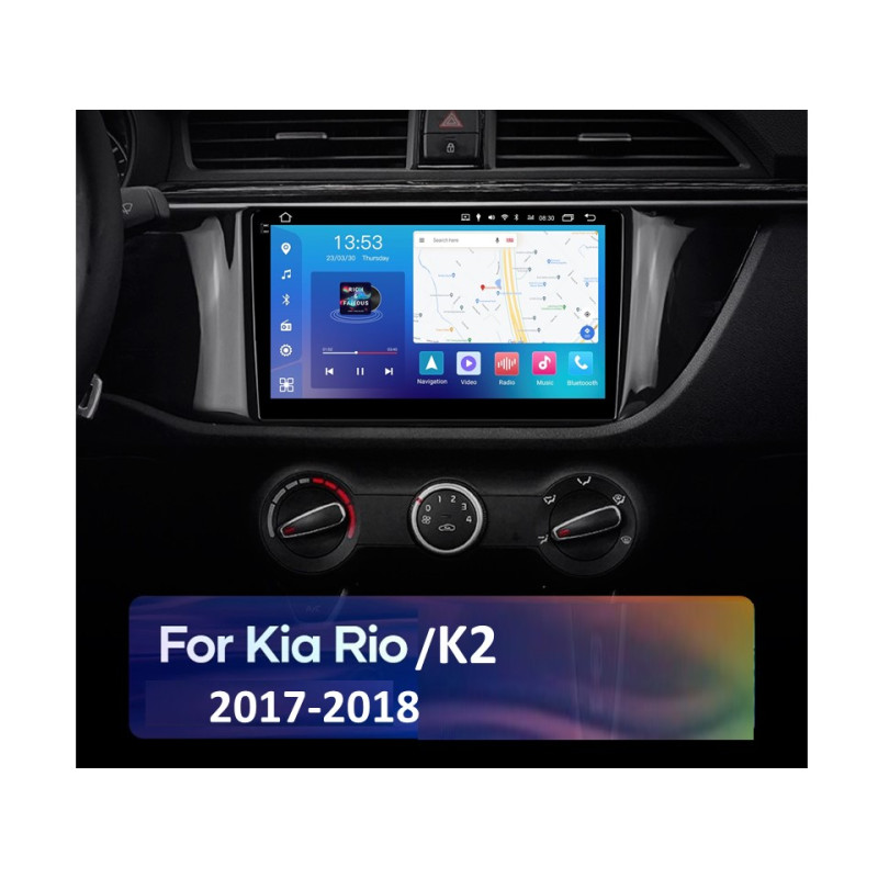 Android head unit FORS.auto FS 4 MAX for Kia K2/Rio (4+32Gb, 9") 2017-2018