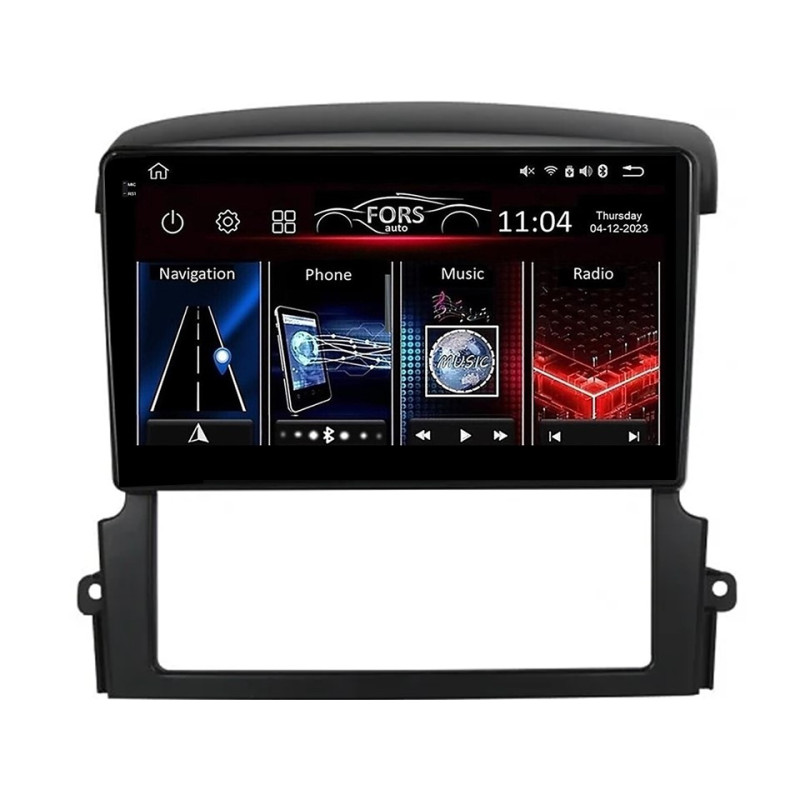 Android head unit FORS.auto FS 4 PRO for Kia Sorento (4+64Gb, 9") 2006-2009