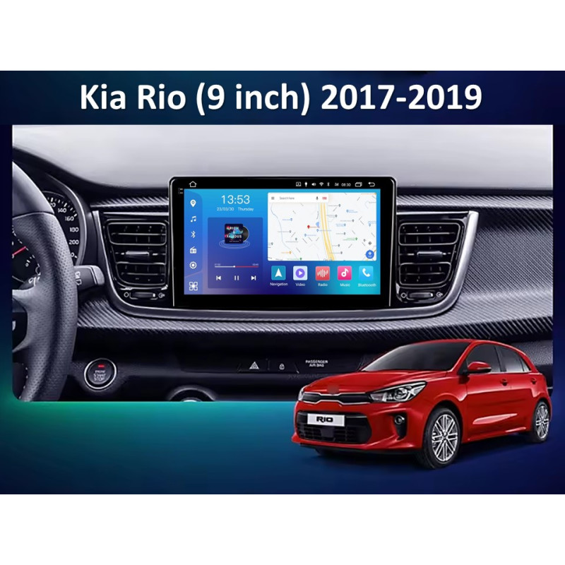 Android head unit FORS.auto FS 2 PRO for Kia Rio (2+32Gb, 9") 2017-2019