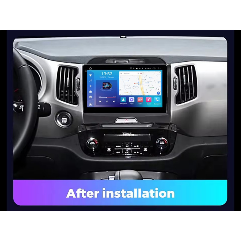 Android head unit FORS.auto FS 6 MAX for Kia Sportage (6+128Gb, 9") 2010-2015