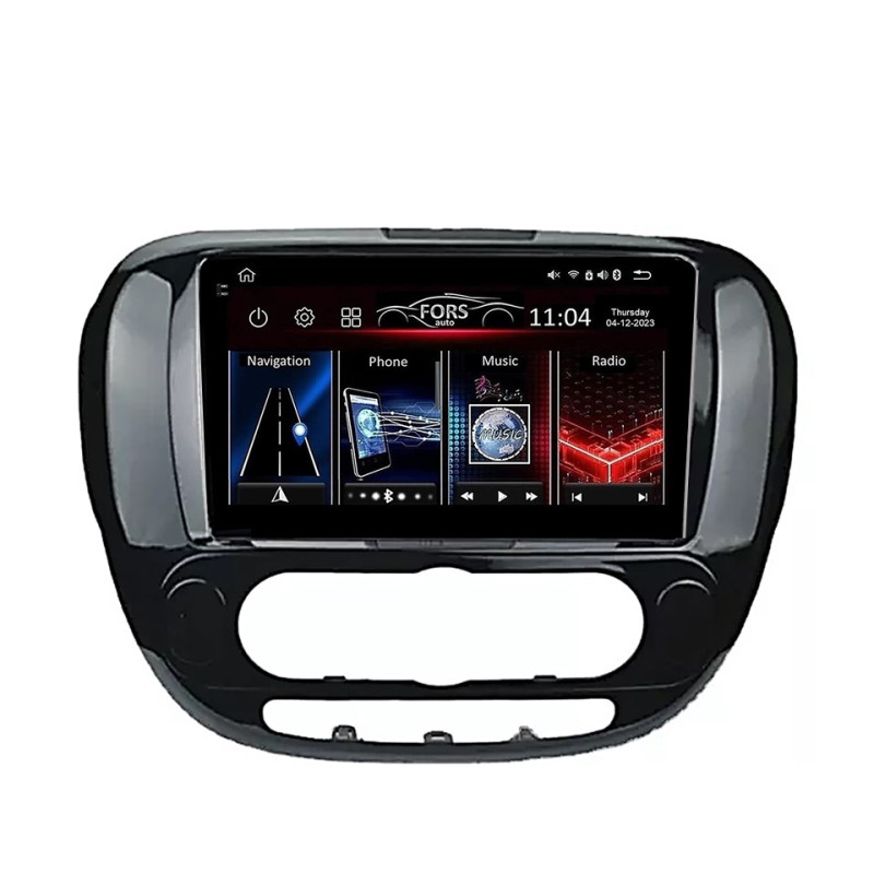 Android head unit FORS.auto FS 4 PRO for Kia Soul (4+64Gb, 9", Auto AC) 2014-2016