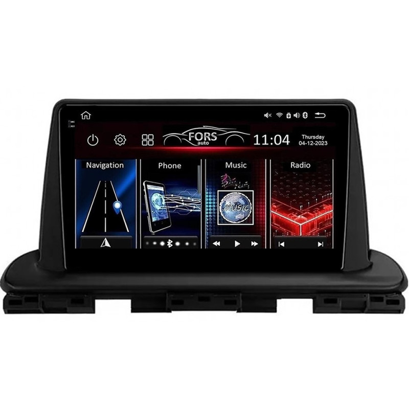 Android head unit FORS.auto FS 6 MAX for Kia Cerato (6+128Gb, 9") 2018-2021