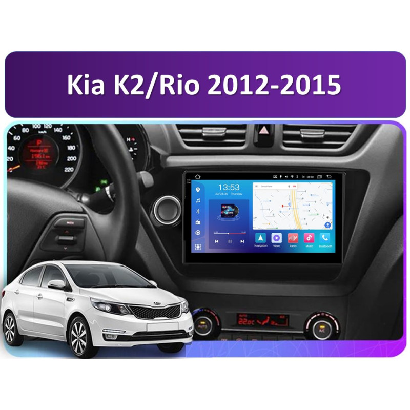 Android head unit FORS.auto FS 4 MAX Qled for Kia K2/Rio (4+32Gb, 9") 2012-2015