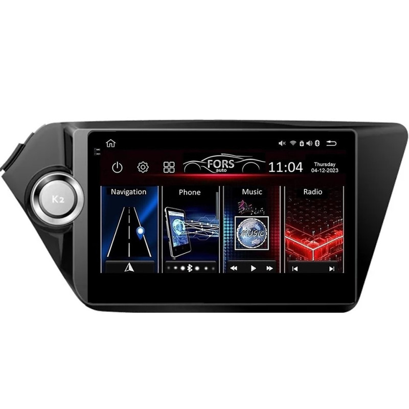 Android head unit FORS.auto FS 6 MAX for Kia K2/Rio (6+128Gb, 9") 2012-2015