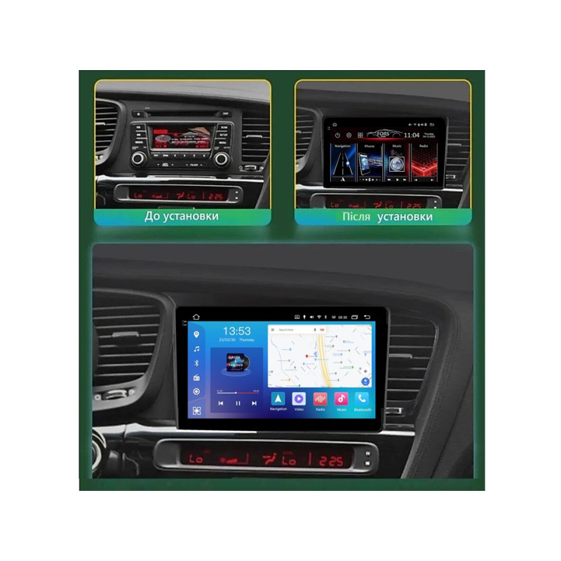 Android head unit FORS.auto FS 4 MAX for Kia K5 (4+32Gb, 9") 2010-2015