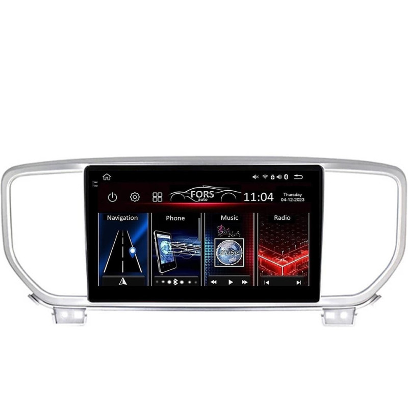 Android head unit FORS.auto FS 4 MAX Qled for Kia Sportage/KX5 (4+32Gb, 9") 2018-2020