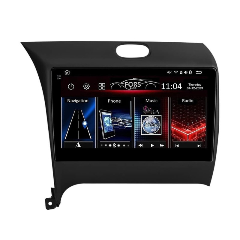 Android head unit FORS.auto FS 4 MAX Qled for Kia Cerato/K3 (4+32Gb, 9") 2012-2018