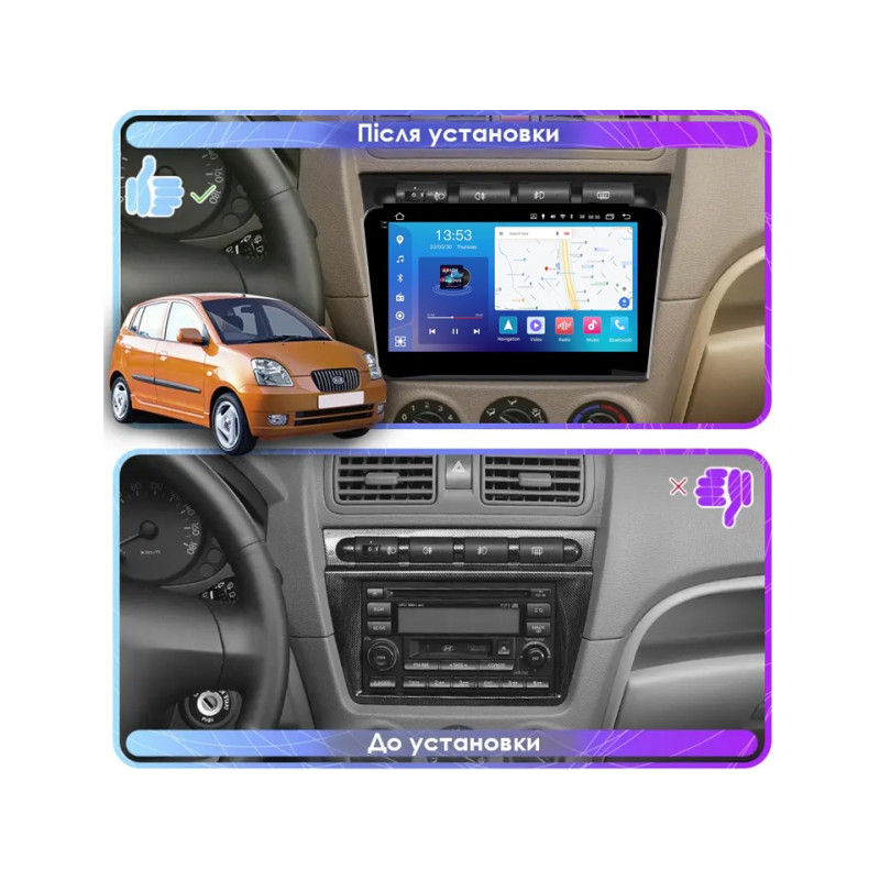 Android head unit FORS.auto FS 6 MAX for Kia Optima (6+128Gb, 9") 2004-2007