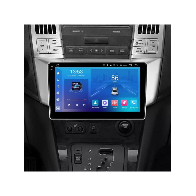Android head unit FORS.auto FS 2 ULTRA for Lexus RX300/RX330/RX350/RX400H (2+32Gb, 9") 2003-2009