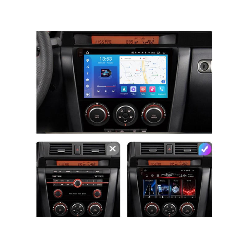 Android head unit FORS.auto FS 4 MAX Qled for Mazda 3 Axela (4+32Gb, 9") 2004-2009