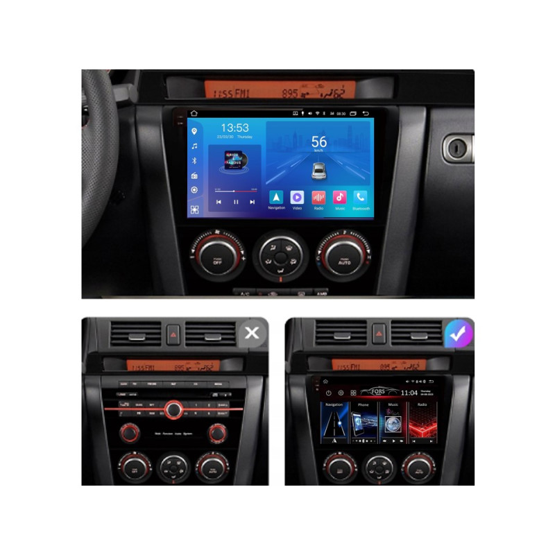 Android head unit FORS.auto FS 2 ULTRA for Mazda 3 Axela (2+32Gb, 9") 2004-2009