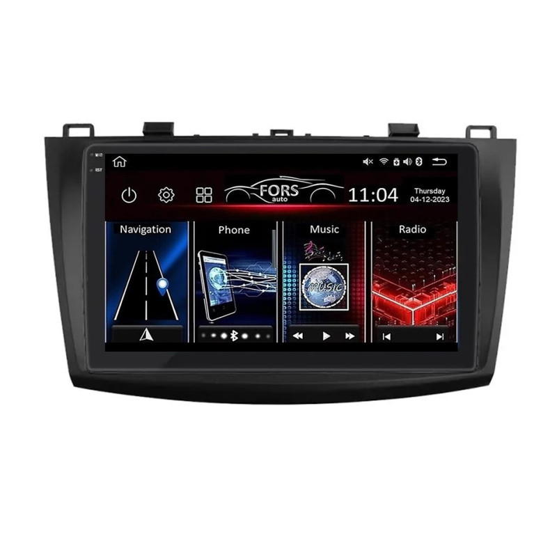 Android head unit FORS.auto FS 4 PRO for Mazda 3 (4+64Gb, 9") 2010-2016