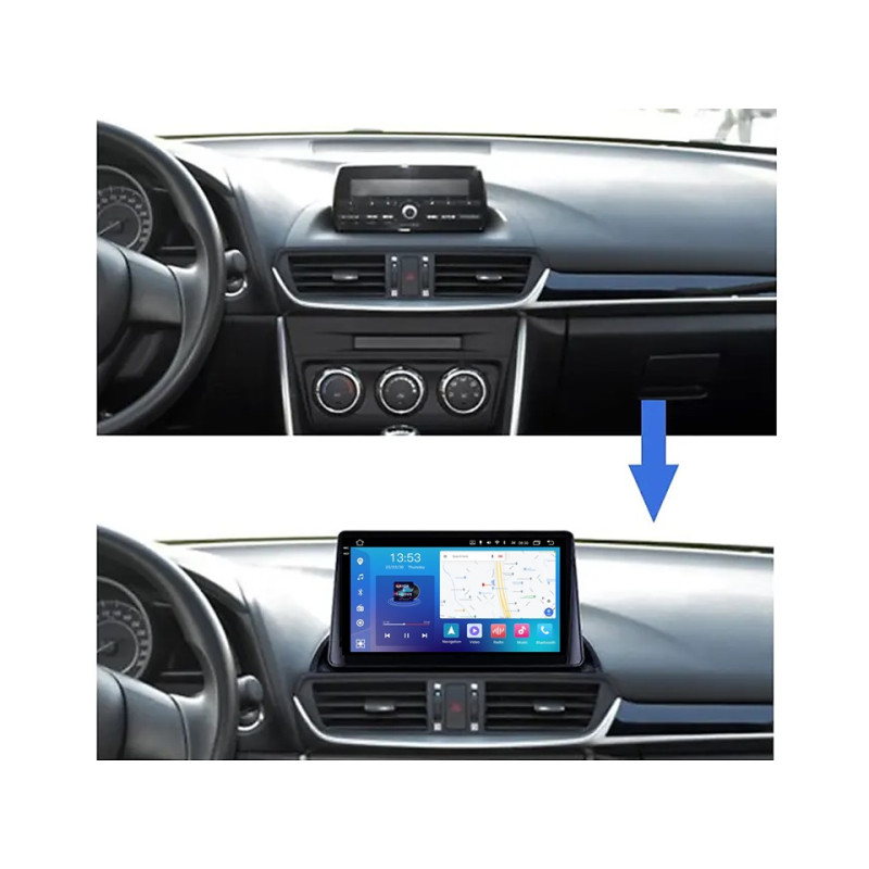 Android head unit FORS.auto FS 4 MAX Qled for Mazda CX-4 (4+32Gb, 10") 2016-2019