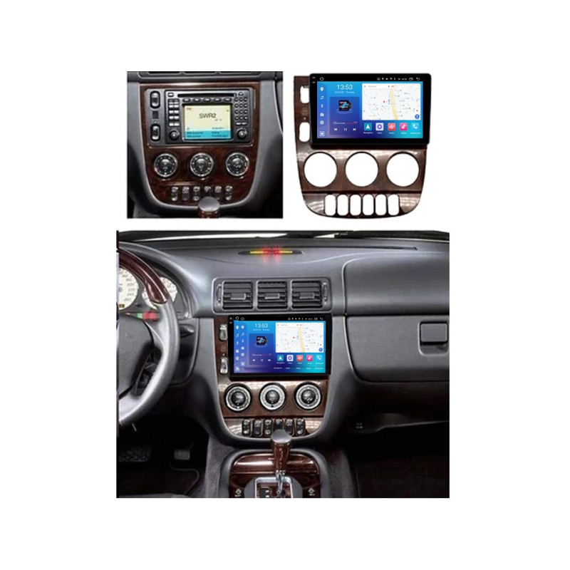 Android head unit FORS.auto FS 6 MAX for Mercedes-Benz ML-Class 320 (6+128Gb, 9", wooden) 2003-2005