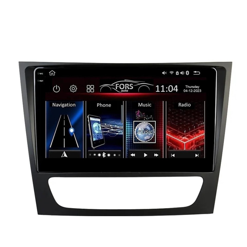 Android head unit FORS.auto FS 4 MAX Qled for Mercedes-Benz E-Class W211 (4+32Gb, 9") 2001-2009