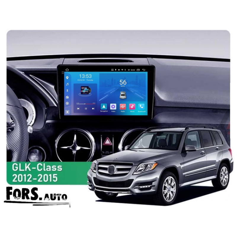 Android head unit FORS.auto FS 2 ULTRA for Mercedes-Benz GLK-Class X204 (2+32Gb, 9") 2012-2015