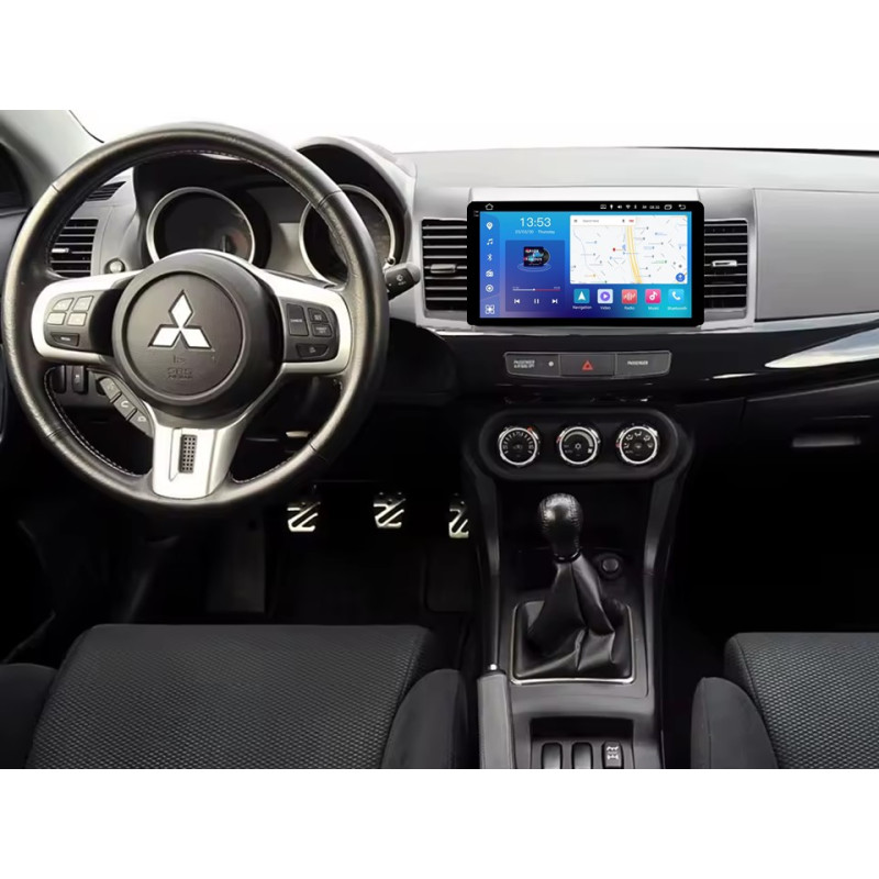 Android head unit FORS.auto FS 4 MAX Qled for Mitsubishi Lancer (4+32Gb, 10") 2008-2015