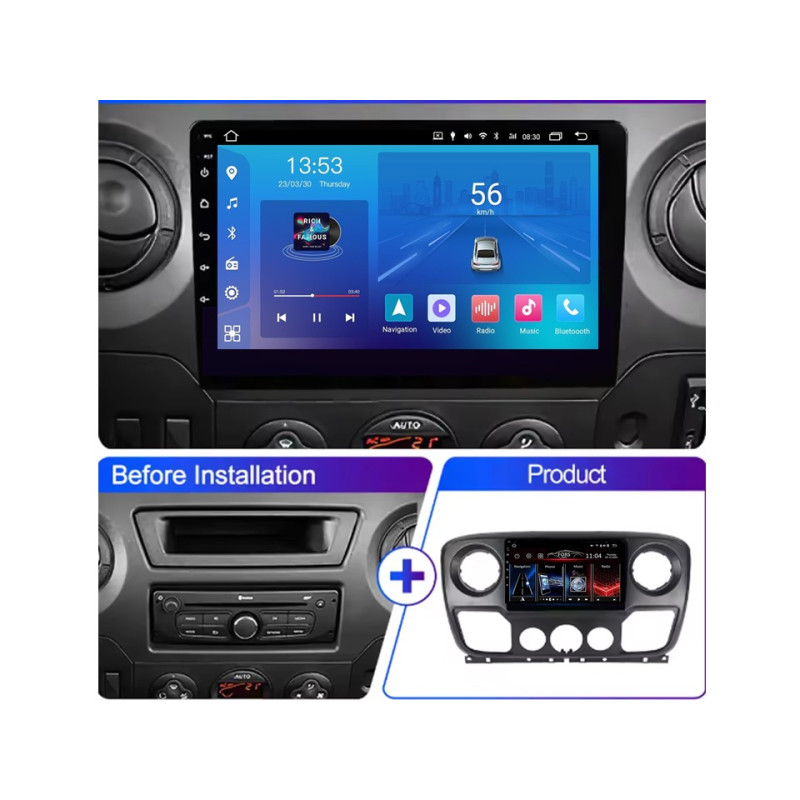 Android head unit FORS.auto FS 1 LITE for Nissan NV400/Opel Movano/Renault Master III (1+32Gb, 10") 2010-2021