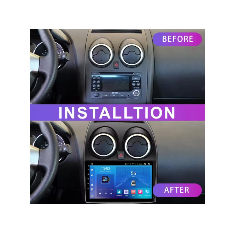 Android head unit FORS.auto FS 1 LITE for Nissan Qashqai (1+32Gb, 9") 2008-2013