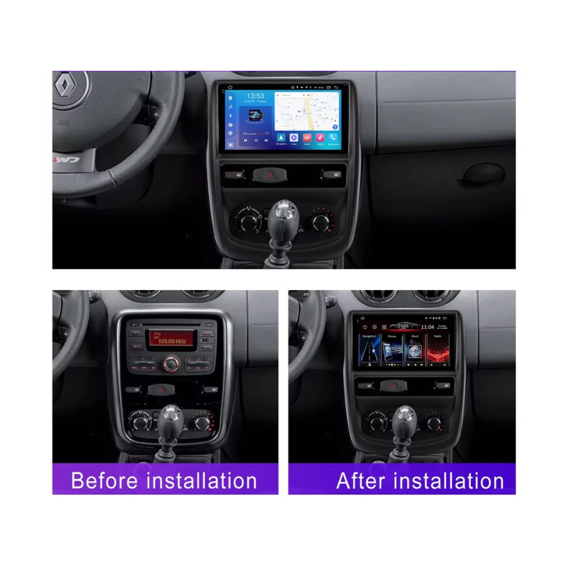 Android head unit FORS.auto FS 4 MAX Qled for Nissan Terrano (4+32Gb, 9") 2014-2016