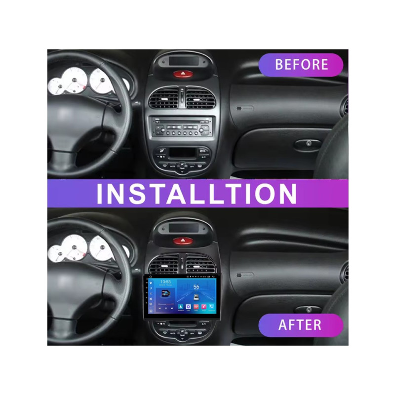 Android head unit FORS.auto FS 1 LITE for Peugeot 206 (1+32Gb, 9") 2000-2016