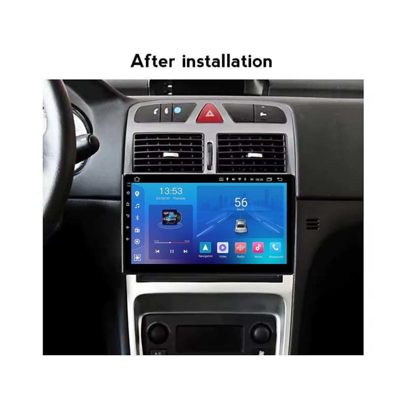 Android head unit FORS.auto FS 1 LITE for Peugeot 307 (1+32Gb, 9") 2002-2013