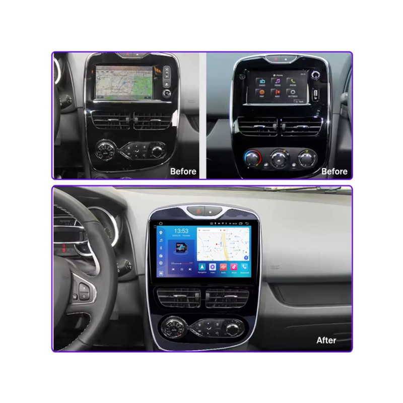 Android head unit FORS.auto FS 4 MAX Qled for Renault Clio (4+32Gb, 10") 2012-2016