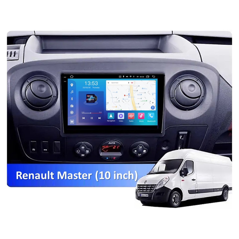 Android head unit FORS.auto FS 4 PRO for Renault Master (4+64Gb, 10") 2019-2022
